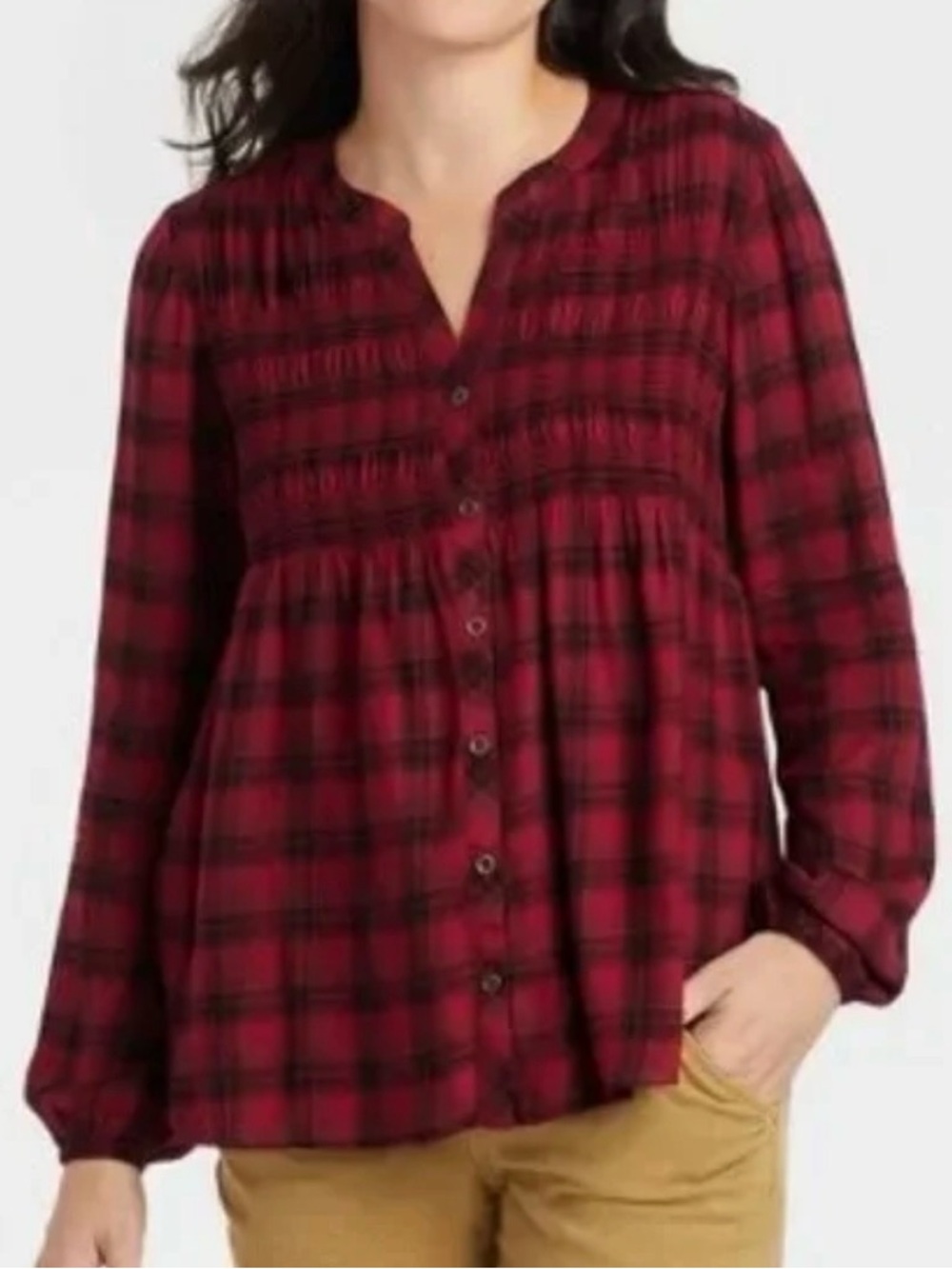 Knox Rose Plaid Blouse